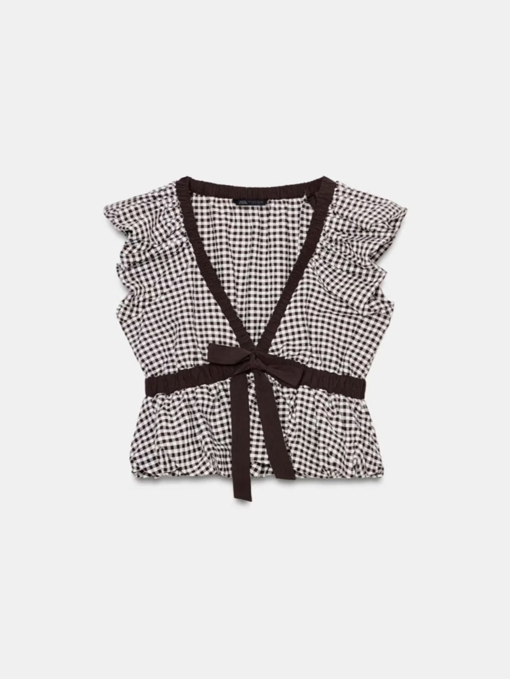 Zara Gingham Top